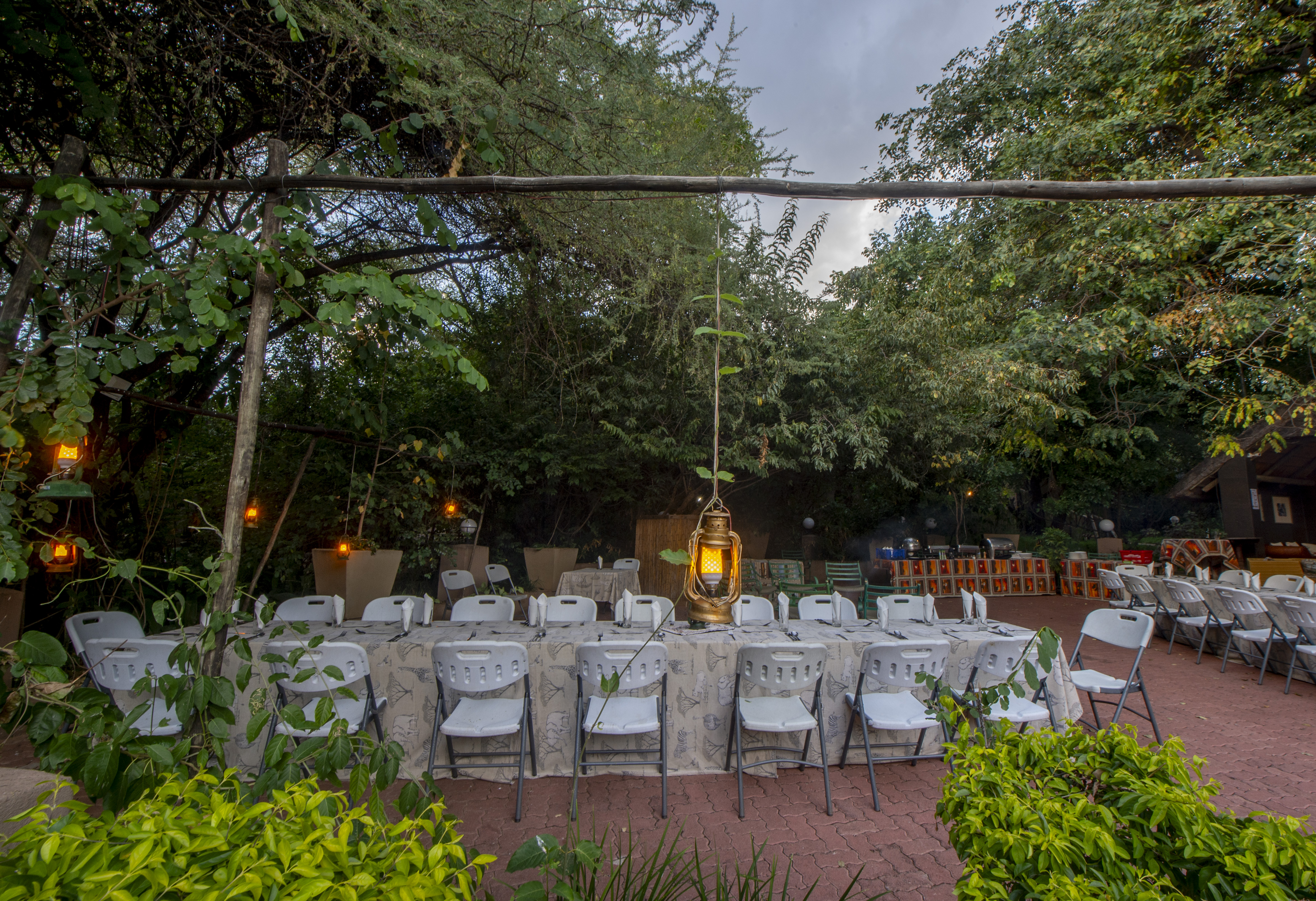Table setting at the Kwalape restaurant