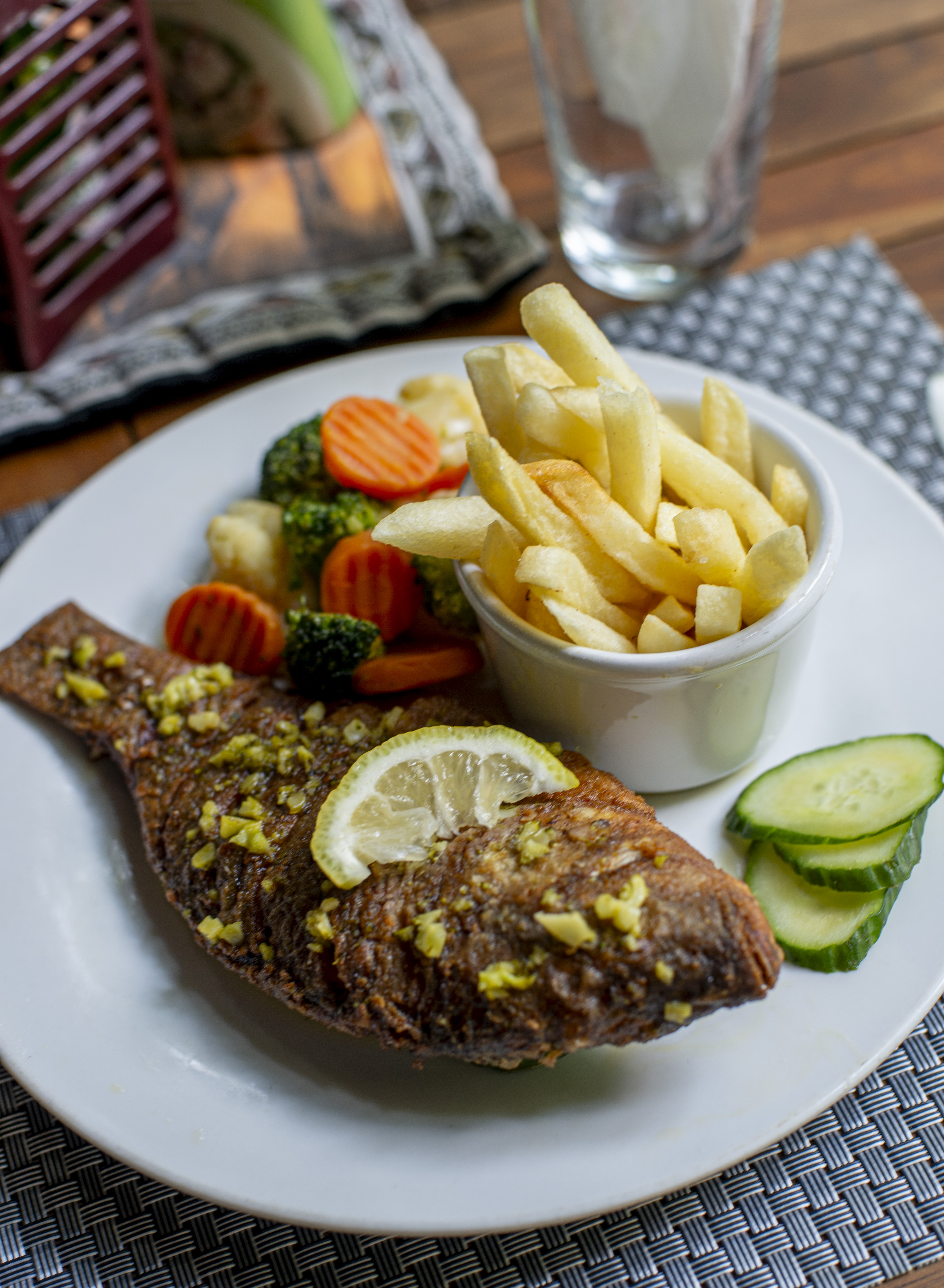 Grilled dish at the boma