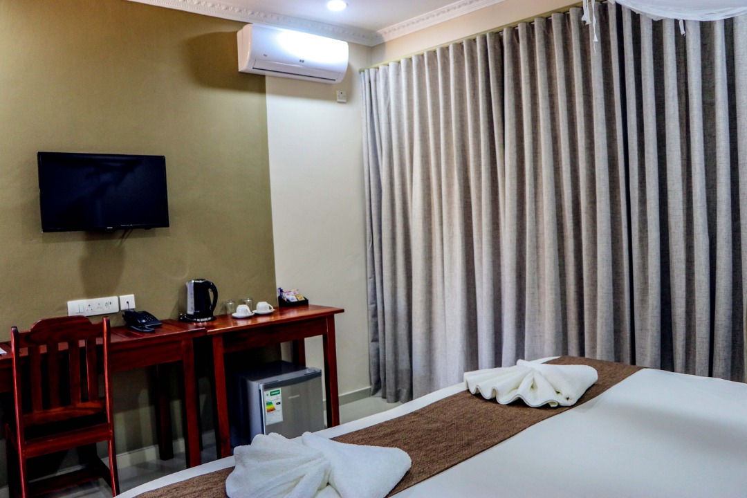 Guest room at dusk