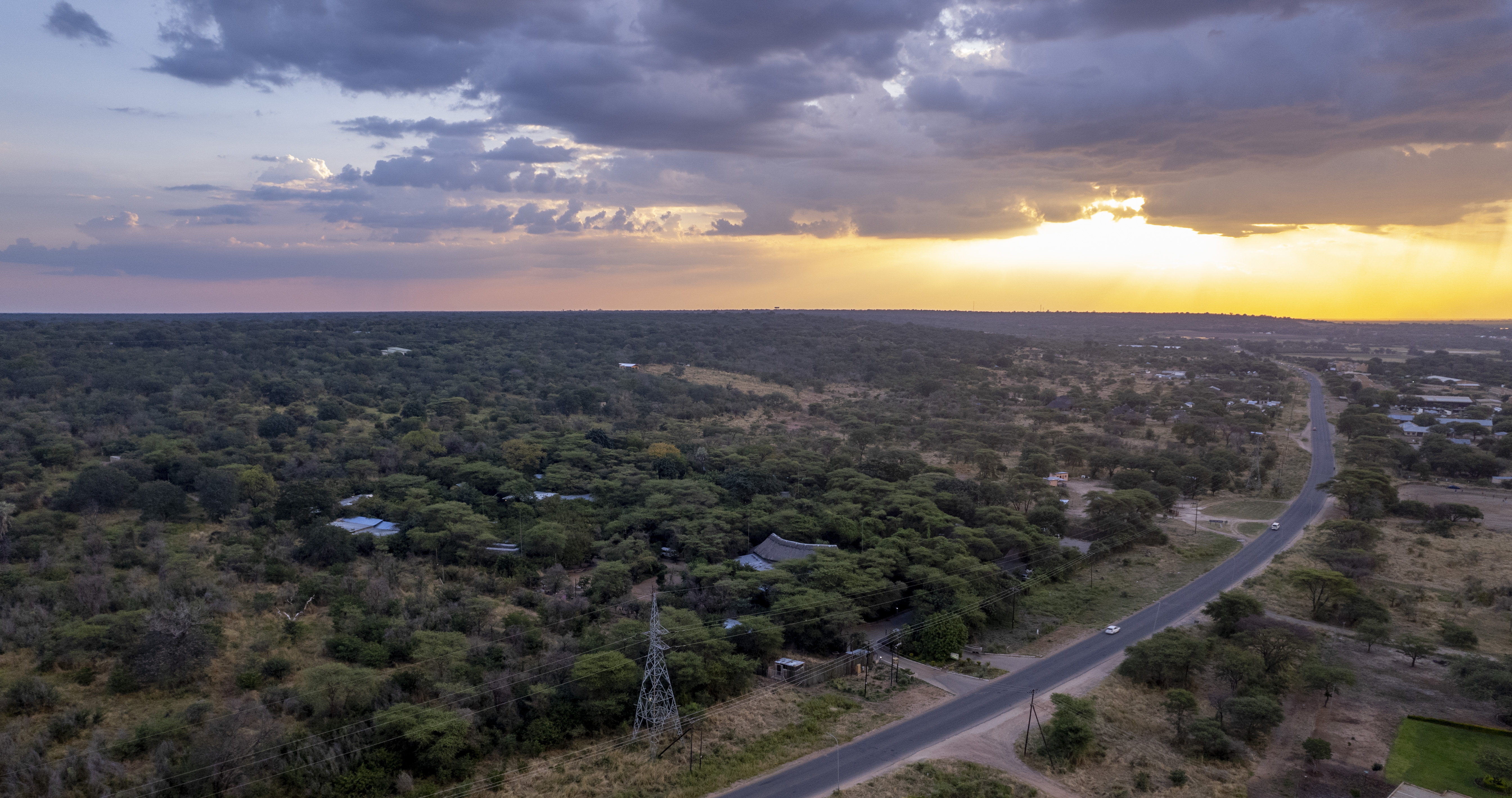 Sunset over the Chobe floodplains